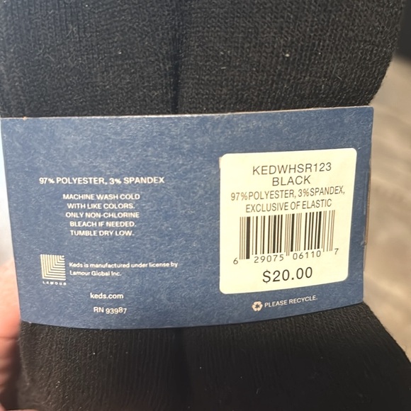 Keds 6 pair flat knit quarter socks elastic band,light,stretch - Picture 5 of 5